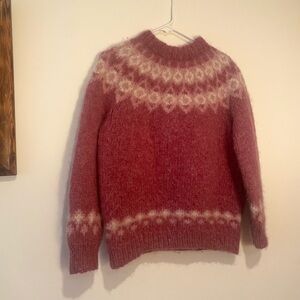 Hand knit wool sweater
